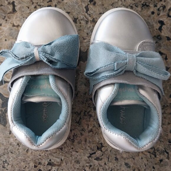 Comphies Baby Toddler Shoes Size 5 Unisex Light Blue and Bow - Picture 4 of 8